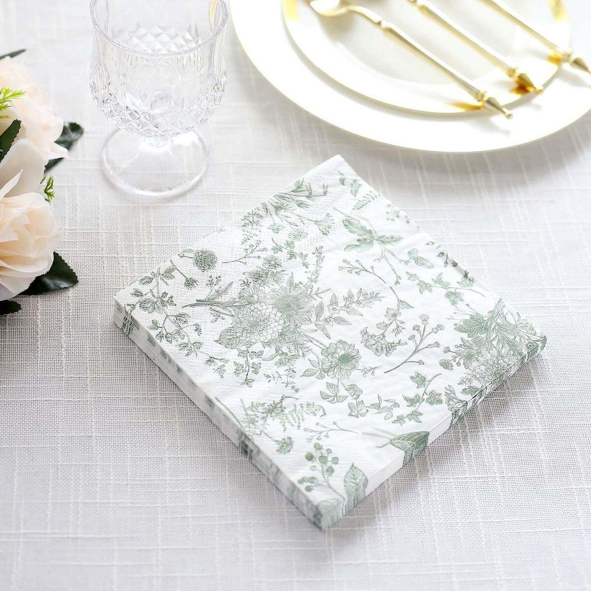 Green Leaf Full Color Printing Napkins for Dinner